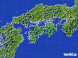 四国地方のアメダス実況(降水量)(2019年08月15日)