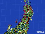 2019年08月15日の東北地方のアメダス(日照時間)