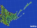 2019年08月15日の道東のアメダス(日照時間)