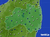 福島県のアメダス実況(風向・風速)(2019年08月15日)