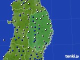 2019年08月15日の岩手県のアメダス(風向・風速)