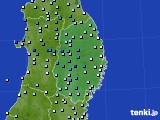 岩手県のアメダス実況(降水量)(2019年08月16日)