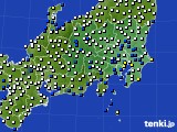 関東・甲信地方のアメダス実況(風向・風速)(2019年08月16日)