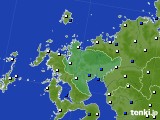 佐賀県のアメダス実況(風向・風速)(2019年08月16日)