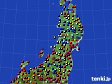 東北地方のアメダス実況(日照時間)(2019年08月17日)