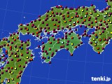 四国地方のアメダス実況(日照時間)(2019年08月17日)