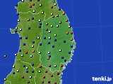 岩手県のアメダス実況(日照時間)(2019年08月17日)