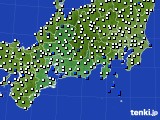 東海地方のアメダス実況(風向・風速)(2019年08月17日)