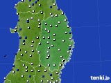 岩手県のアメダス実況(風向・風速)(2019年08月17日)