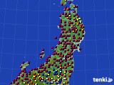 2019年08月18日の東北地方のアメダス(日照時間)