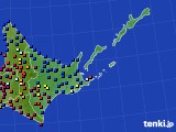 2019年08月18日の道東のアメダス(日照時間)