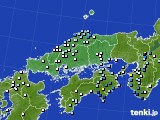 中国地方のアメダス実況(降水量)(2019年08月19日)