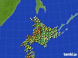2019年08月19日の北海道地方のアメダス(気温)