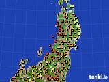東北地方のアメダス実況(気温)(2019年08月19日)
