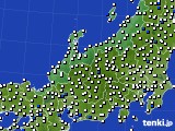 北陸地方のアメダス実況(風向・風速)(2019年08月19日)