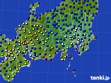 2019年08月20日の関東・甲信地方のアメダス(日照時間)