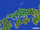 中国地方のアメダス実況(日照時間)(2019年08月20日)