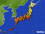 アメダス実況(気温)(2019年08月20日)