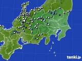 関東・甲信地方のアメダス実況(降水量)(2019年08月21日)