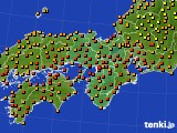 近畿地方のアメダス実況(気温)(2019年08月21日)