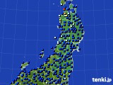 2019年08月22日の東北地方のアメダス(日照時間)
