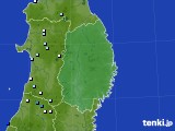 岩手県のアメダス実況(降水量)(2019年08月23日)