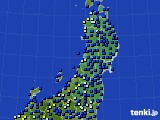 2019年08月23日の東北地方のアメダス(日照時間)