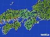 近畿地方のアメダス実況(日照時間)(2019年08月23日)