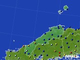 島根県のアメダス実況(日照時間)(2019年08月23日)