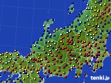 北陸地方のアメダス実況(日照時間)(2019年08月24日)
