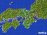 近畿地方のアメダス実況(気温)(2019年08月24日)