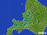道央のアメダス実況(風向・風速)(2019年08月24日)