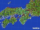 近畿地方のアメダス実況(日照時間)(2019年08月25日)