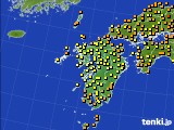 2019年08月25日の九州地方のアメダス(気温)