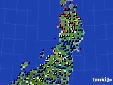 東北地方のアメダス実況(日照時間)(2019年08月27日)