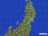 東北地方のアメダス実況(気温)(2019年08月27日)