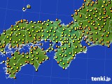 近畿地方のアメダス実況(気温)(2019年08月27日)