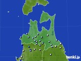 青森県のアメダス実況(降水量)(2019年08月28日)