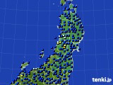 東北地方のアメダス実況(日照時間)(2019年08月28日)