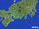 東海地方のアメダス実況(風向・風速)(2019年08月28日)