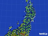2019年08月29日の東北地方のアメダス(日照時間)