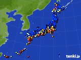 2019年08月29日のアメダス(日照時間)