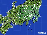 2019年08月29日の関東・甲信地方のアメダス(風向・風速)