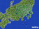 関東・甲信地方のアメダス実況(風向・風速)(2019年08月29日)