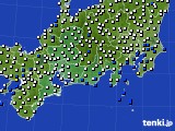 2019年08月29日の東海地方のアメダス(風向・風速)