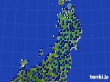 東北地方のアメダス実況(日照時間)(2019年08月30日)