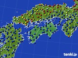 四国地方のアメダス実況(日照時間)(2019年08月31日)