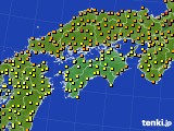 四国地方のアメダス実況(気温)(2019年08月31日)