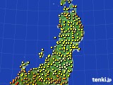 東北地方のアメダス実況(気温)(2019年09月03日)