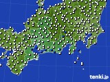 2019年09月03日の東海地方のアメダス(風向・風速)